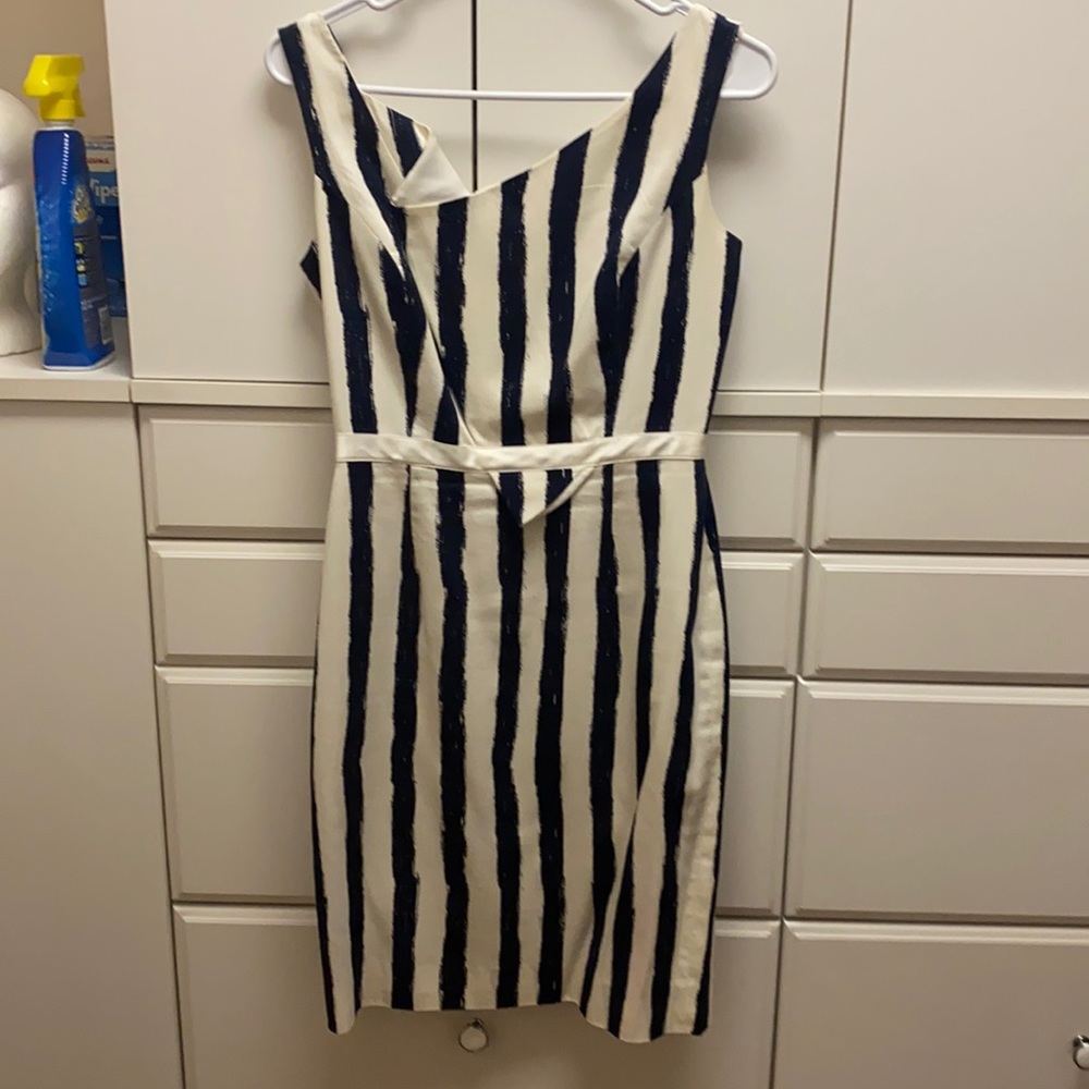Navy blue snd white summer dress